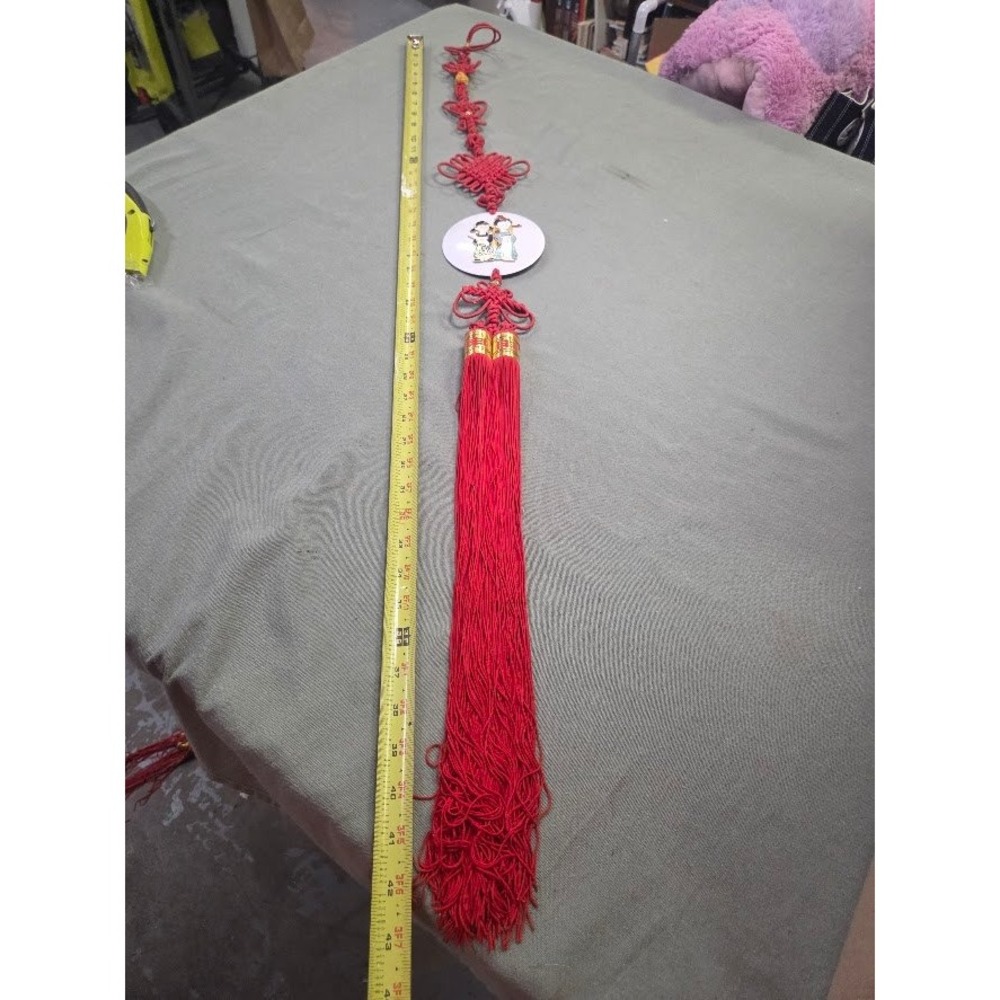 Traditional Chinese Red Knot Tassel Wall Hanging Wedding Decor 43 Inch Large